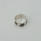 Gucci GG Marmont 925 Sterling Silver 9mm Logo Ring Women’s Size 17, UK Q, EU 57