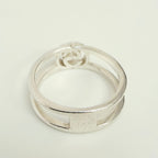 Gucci Interlocking Cut Out GG Double Band 6mm Silver Women's unisex Size 11, UK K1/2, EU 51