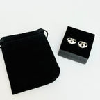Authentic Gucci Love Britt Open Interlocking Gg Heart Sterling Silver 925 Stud Earrings