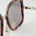 Prada PR 57US Catwalk Cinema Red Tortoiseshell Irregular Oversized Square Sunglasses