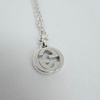 Gucci Interlocking GG Pendant Sterling Silver 925 Necklace 19 Inches With Packaging