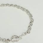 Authentic Vintage Tiffany & Co. Sterling Silver 925 Toggle Heart Pendant Choker Necklace With Pouch 15 Inches