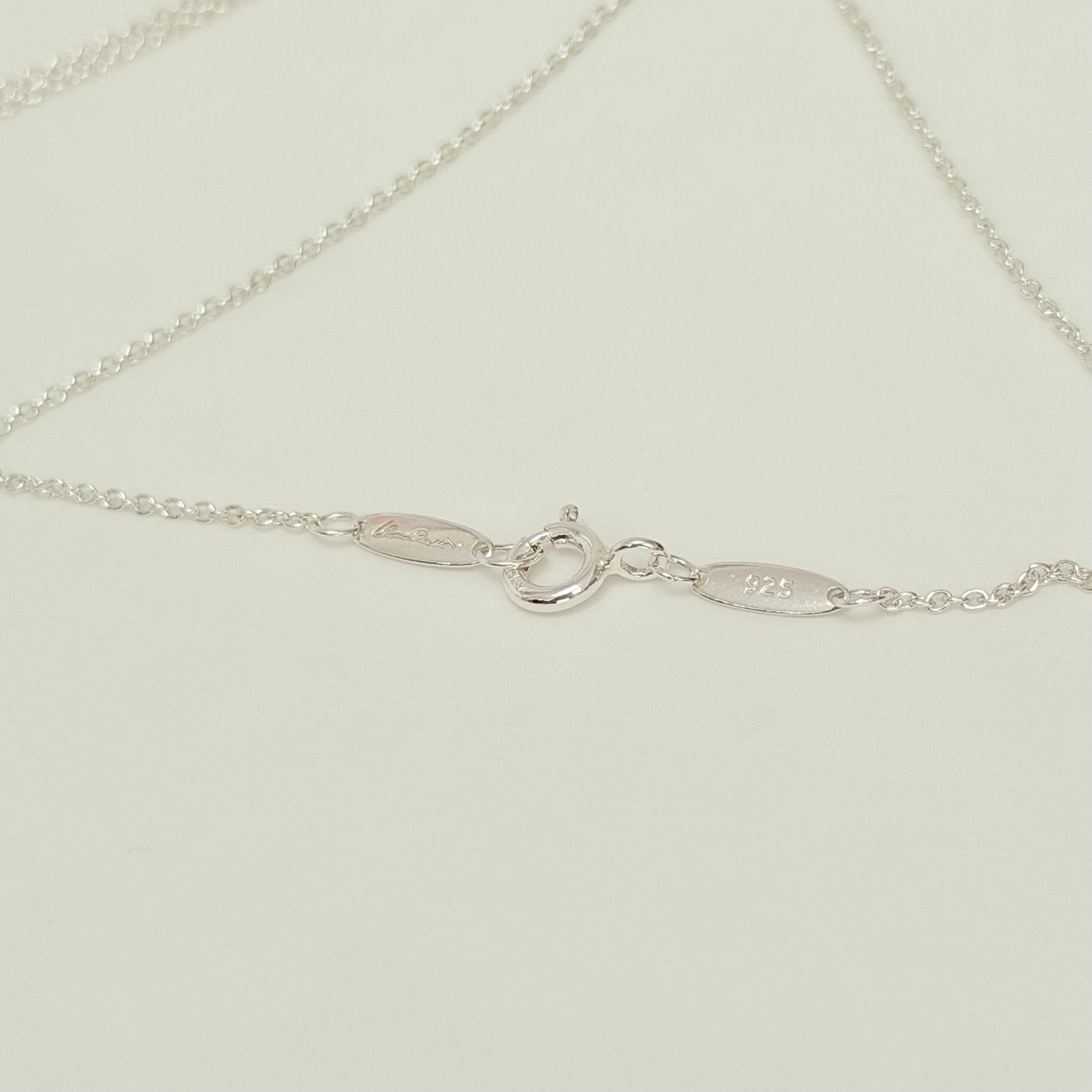 Authentic Tiffany & Co. Elsa Peretti Small Eternal Circle Sterling Silver 925 Necklace With Packaging 16 Inches