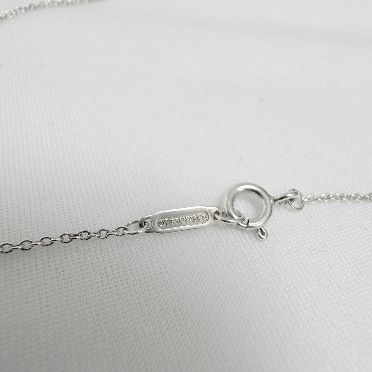 Tiffany & Co. Mini Double Silver 925 Heart Pendant Women's Necklace 16 inches With Packaging