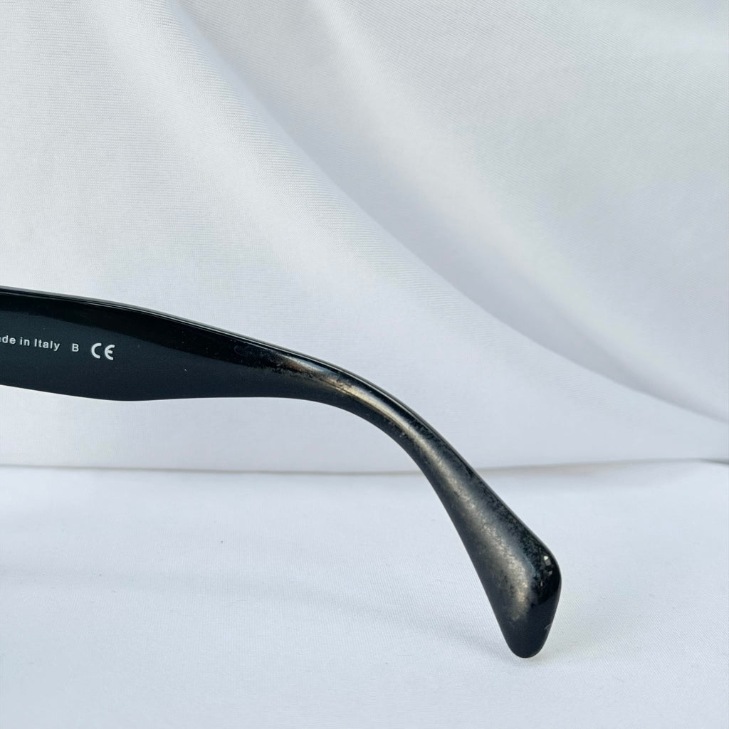 Authentic Prada Round Cat Eye Black Thick Frame Oversized Women’s Sunglasses