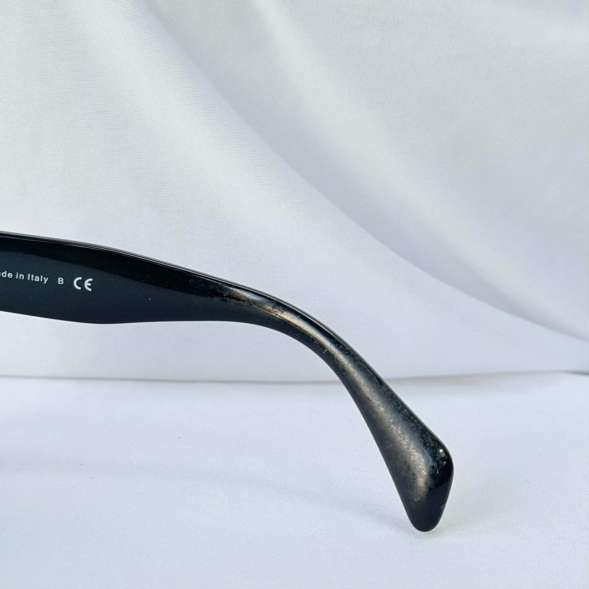 Authentic Prada Round Cat Eye Black Thick Frame Oversized Women’s Sunglasses