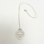 Tiffany&Co. Return to Tiffany Medium Heart Women's Necklace Silver 925 Sterling 19 inches With Pouch