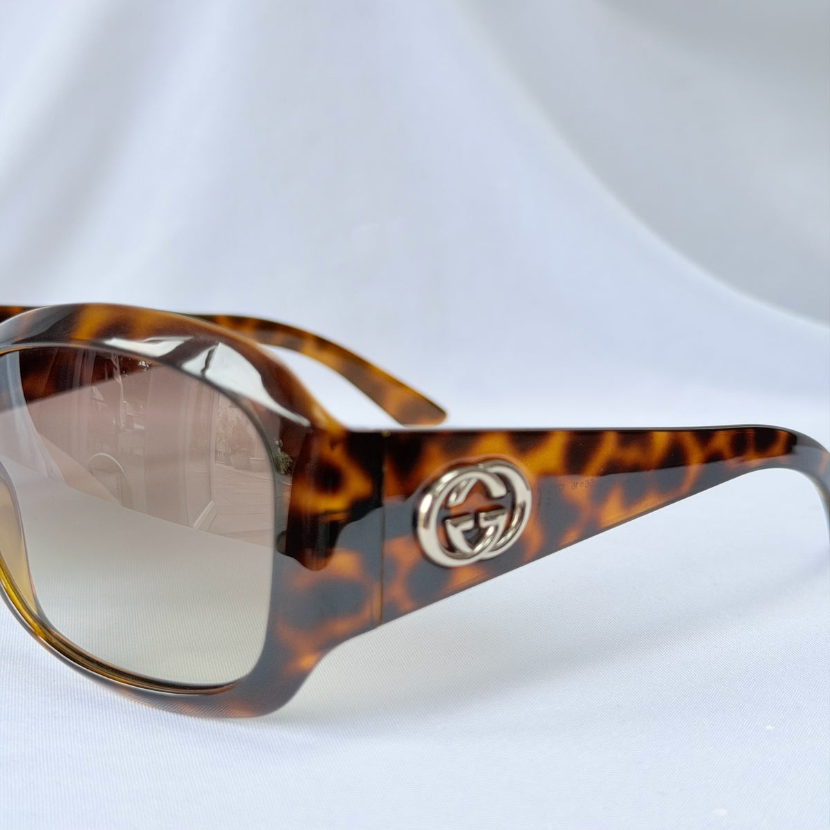 Vintage Gucci GG 3102/S Butterfly Brown Tortoiseshell Interlocking G Sunglasses
