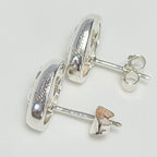 Authentic Gucci Love Britt Open Interlocking Gg Heart Sterling Silver 925 Stud Earrings