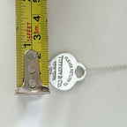 Tiffany & Co. Return to Tiffany Medium Heart Women’s Necklace Silver 925 Sterling 19 inches