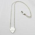 Authentic Gucci Heart Trademark Pendant Sterling Silver 925 Women’s Necklace 48cm With Packaging
