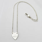 Authentic Gucci Heart Trademark Pendant Sterling Silver 925 Women’s Necklace 48cm With Packaging