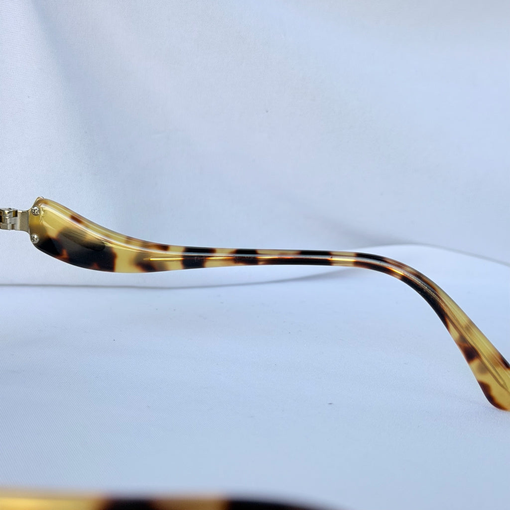 Prada Retro 70’s Style Round Oval Brown Tortoiseshell Sunglasses PR 55TS