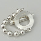 Authentic Gucci Vintage Hoop Boule Sterling Silver 925 Women’s Ring Size 16, UK P, EU 56