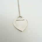 Tiffany & Co. Return to Tiffany Small Heart Women's Necklace 925 Sterling Silver 17.5 Inches