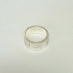 Gucci Sterling Silver 925 Wide 12mm Band Trademarked Ring Size 13, UK M/N, EU 53