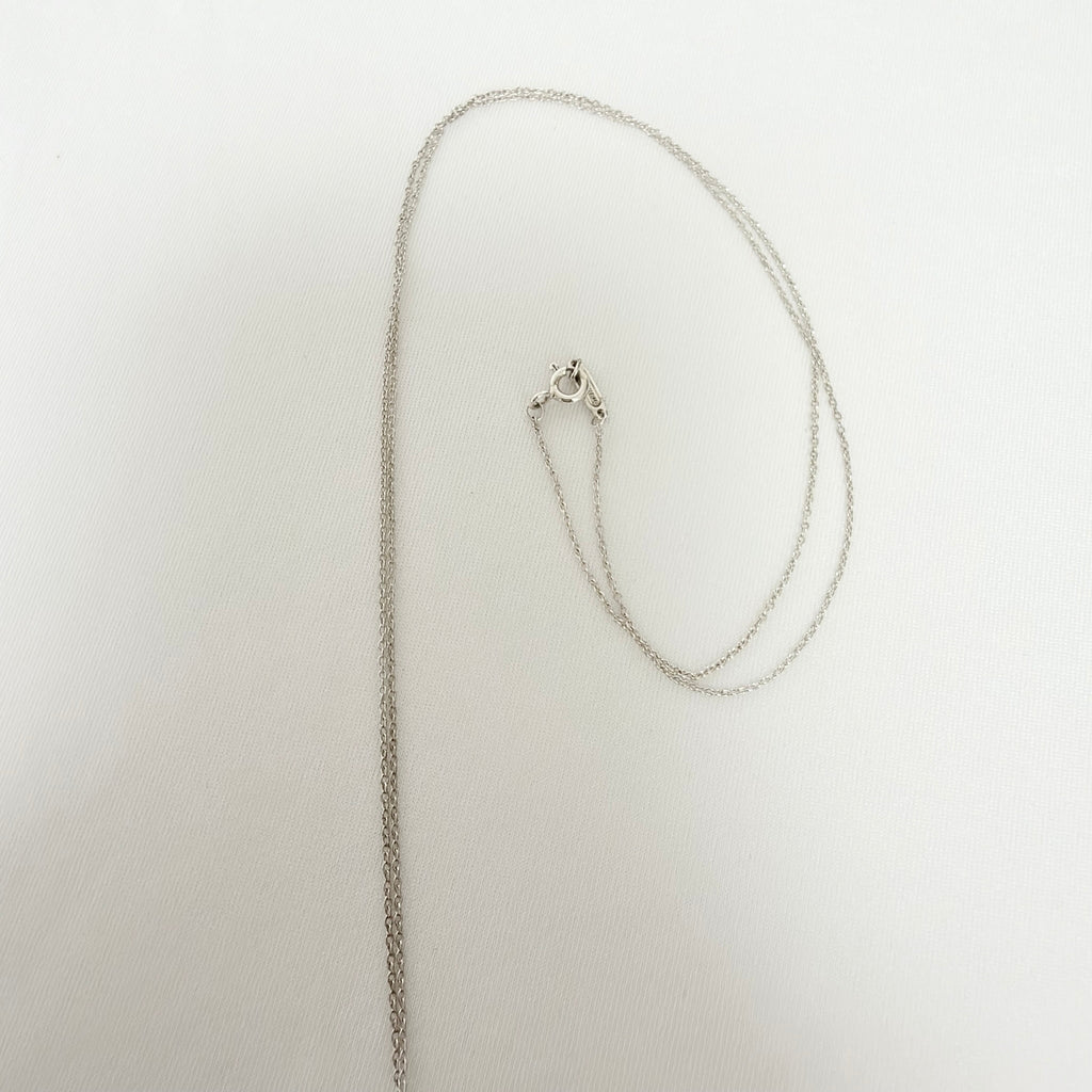 Tiffany & Co. 727 Fifth Avenue Script Medium Heart Sterling Silver 925 Necklace 22.5 Inches