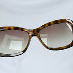 Vintage Gucci GG 3102/S Butterfly Brown Tortoiseshell Interlocking G Sunglasses