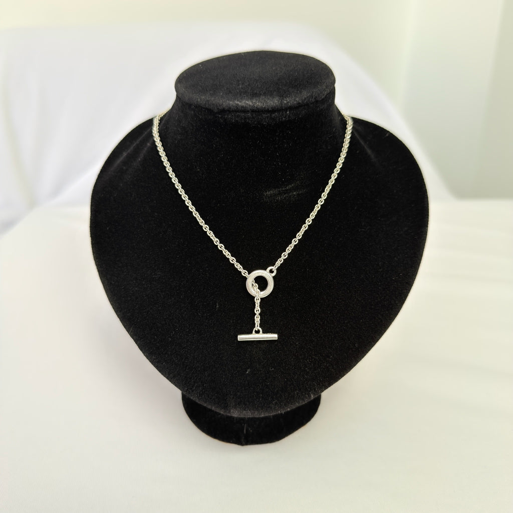 Links Of London Sterling Silver 925 T-bar Necklace 15.5 Inches With Packaging