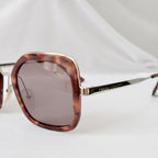 Prada PR 57US Catwalk Cinema Red Tortoiseshell Irregular Oversized Square Sunglasses