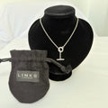 Links Of London Sterling Silver 925 T-bar Necklace 15.5 Inches With Packaging