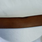 Gucci Interlocking G 24K Gold Plated Black Leather Belt 3.5cm width 36” 370543