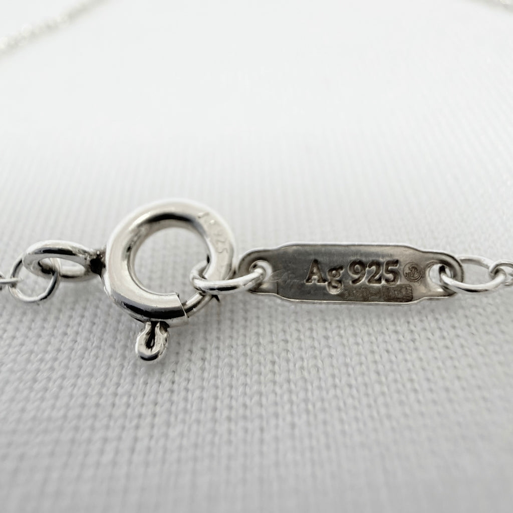 Tiffany & Co. Mini Double Silver 925 Heart Pendant Women's Necklace 16 inches