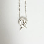 Tiffany & Co. Sterling Silver 925 Paloma Picasso Loving Heart Pendant 16 Inches Necklace With Packaging
