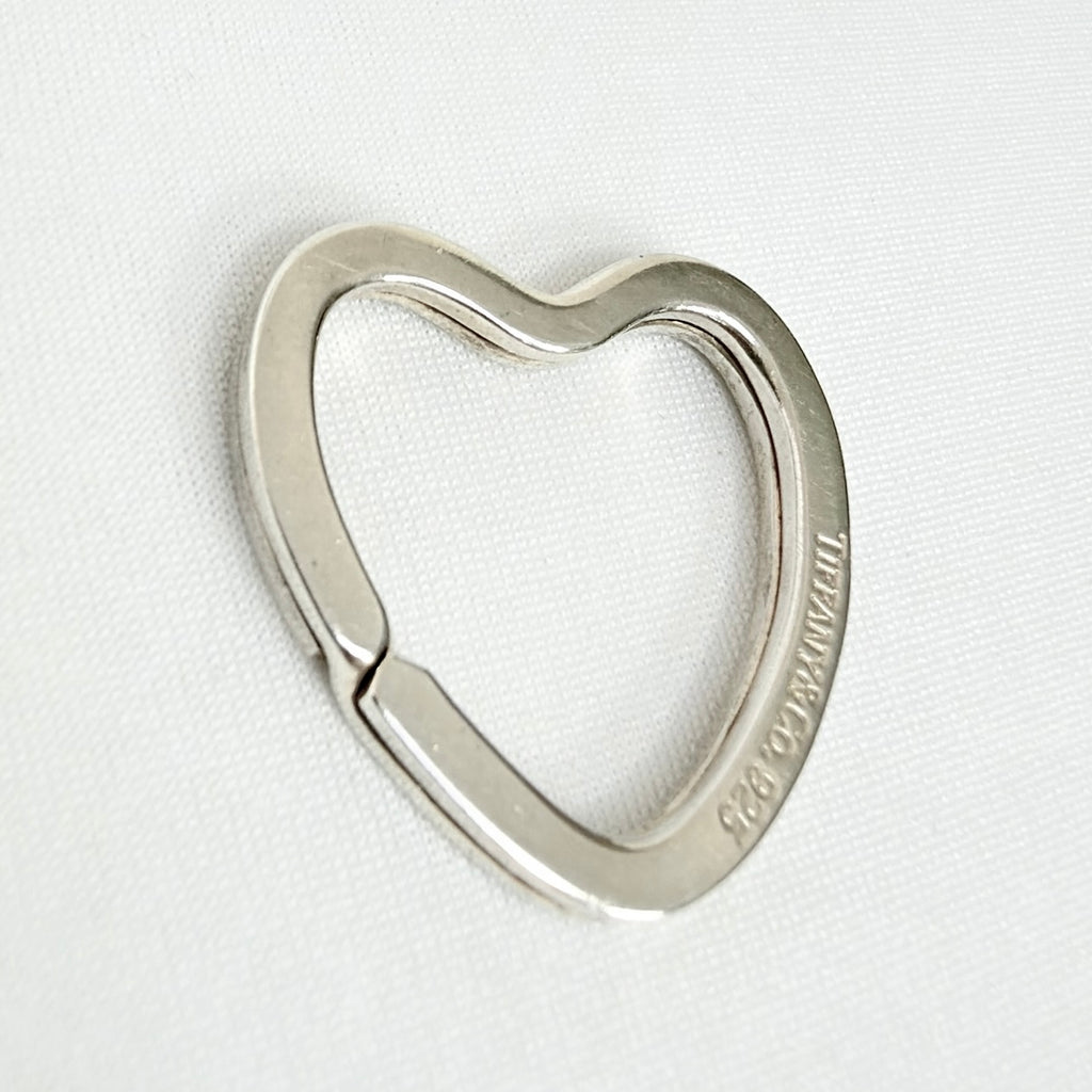 Tiffany&Co. Open Heart Key Ring Sterling Silver 925