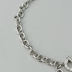 Authentic Vintage Tiffany & Co. Sterling Silver 925 Toggle Heart Pendant Choker Necklace With Pouch 16 inches