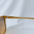 Prada Cat Eye Square Metal Corners Women's Sunglasses Brown Tortoiseshell SPR 01O