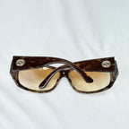 Gucci GG 2592/S Vintage Brown Tortoiseshell Rectangular Women’s Sunglasses With Case