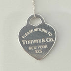 Tiffany & Co. Return to Tiffany Medium Heart Women’s Necklace Silver 925 Sterling 19 inches