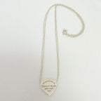Tiffany & Co. Double Chain Heart Necklace 925 Sterling Silver 16 Inches