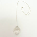 Tiffany & Co. 727 Fifth Avenue Script Medium Heart Sterling Silver 925 Necklace 22.5 Inches