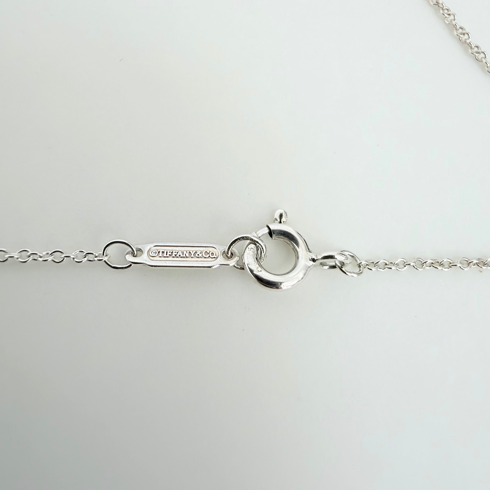 Tiffany&Co. Return to Tiffany  Medium Heart Key Lock Women's Necklace Silver 925 Sterling 19 inches With Packaging