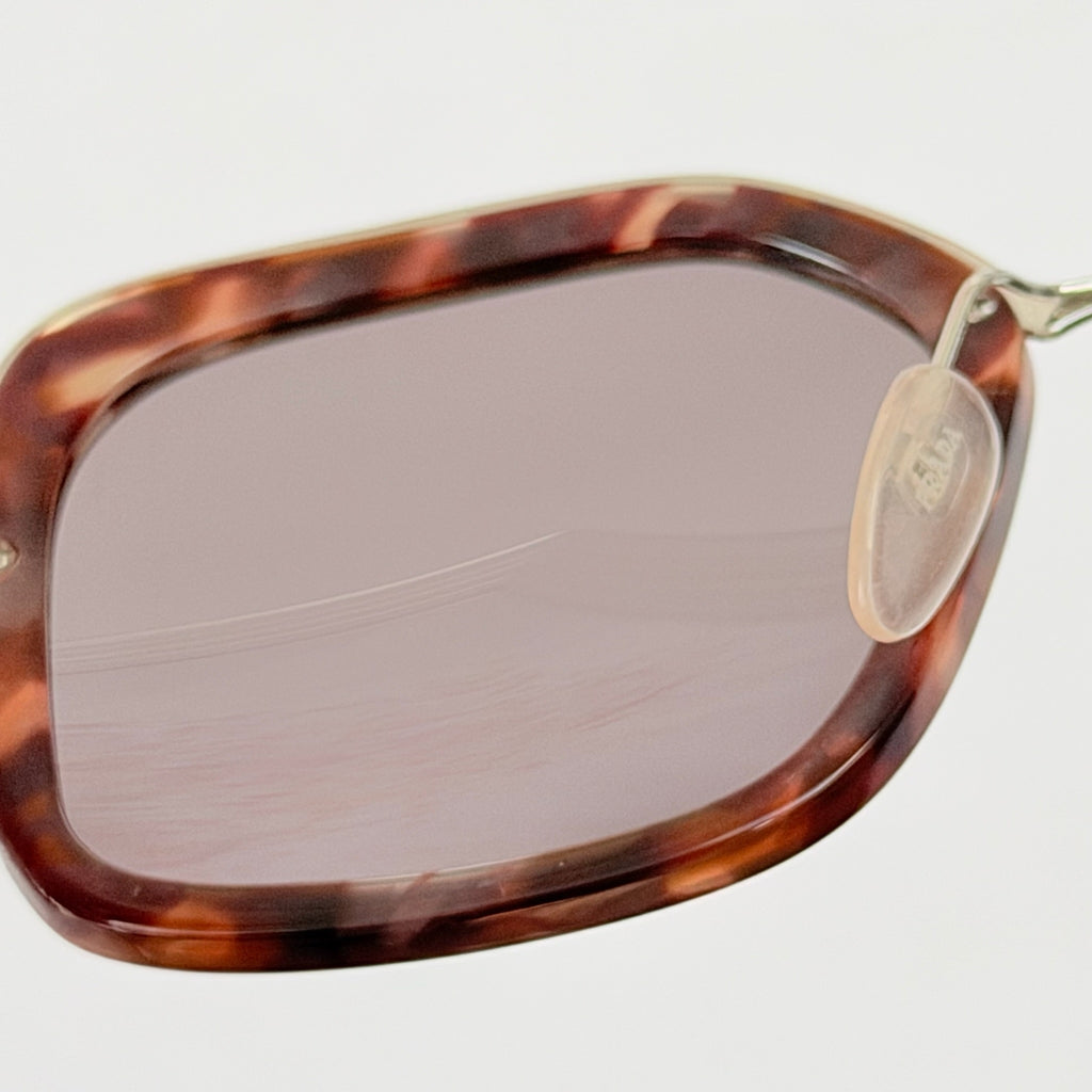 Prada PR 57US Catwalk Cinema Red Tortoiseshell Irregular Oversized Square Sunglasses