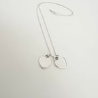 Tiffany & Co. Return to Mini Double Blue Heart Women's Necklace 19 Inches Sterling Silver 925