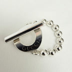 Gucci Vintage Hoop Boule Sterling Silver 925 Women’s Ring Size 16, UK P, EU 56
