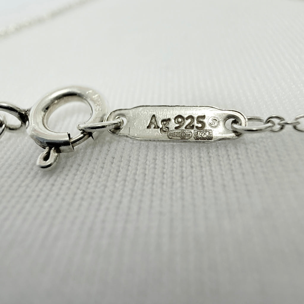 Tiffany & Co. Mini Double Silver 925 Heart Pendant Women's Necklace 16 inches