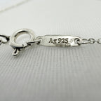 Tiffany & Co. Mini Double Silver 925 Heart Pendant Women's Necklace 16 inches