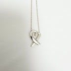 Tiffany & Co. Sterling Silver 925 Paloma Picasso Loving Heart Pendant 16 Inches Necklace With Packaging