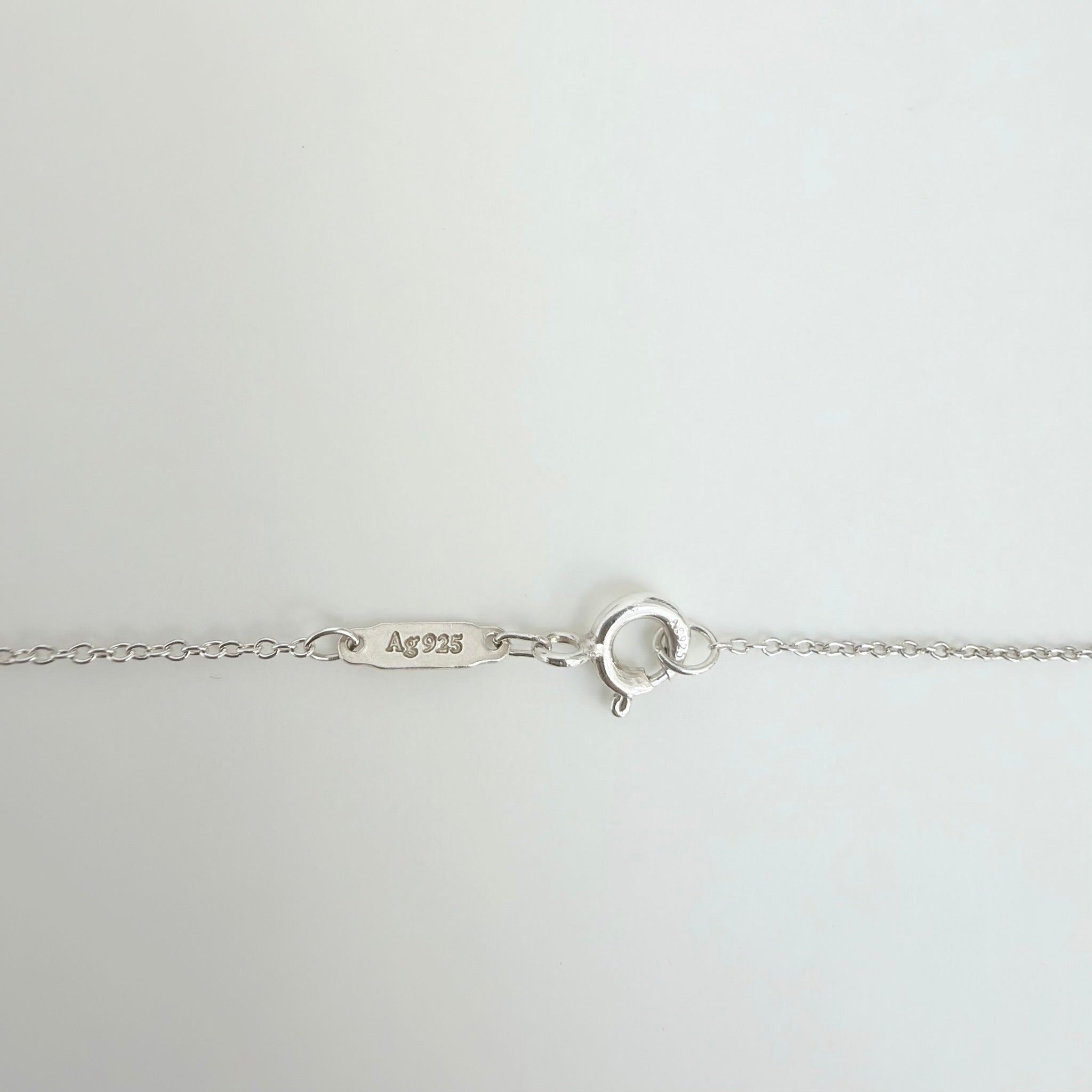 Tiffany & Co. Return to Small Double Blue Heart Women's Necklace 18 Inches Sterling Silver 925