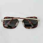 Prada PR 57US Catwalk Cinema Red Tortoiseshell Irregular Oversized Square Sunglasses