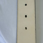 Gucci GG Marmont 24k Gold Buckle Cream Leather Belt 4cm 85cm 34” 400593
