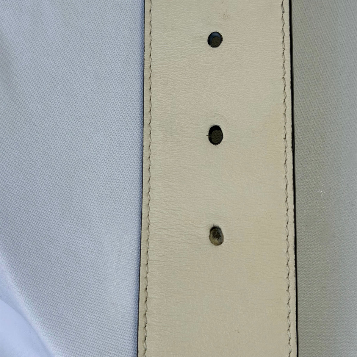 Gucci GG Marmont 24k Gold Buckle Cream Leather Belt 4cm 85cm 34” 400593