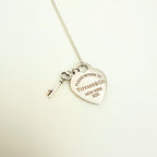 Tiffany&Co. Return to Tiffany  Medium Heart Key Lock Women's Necklace Silver 925 Sterling 19 inches With Packaging