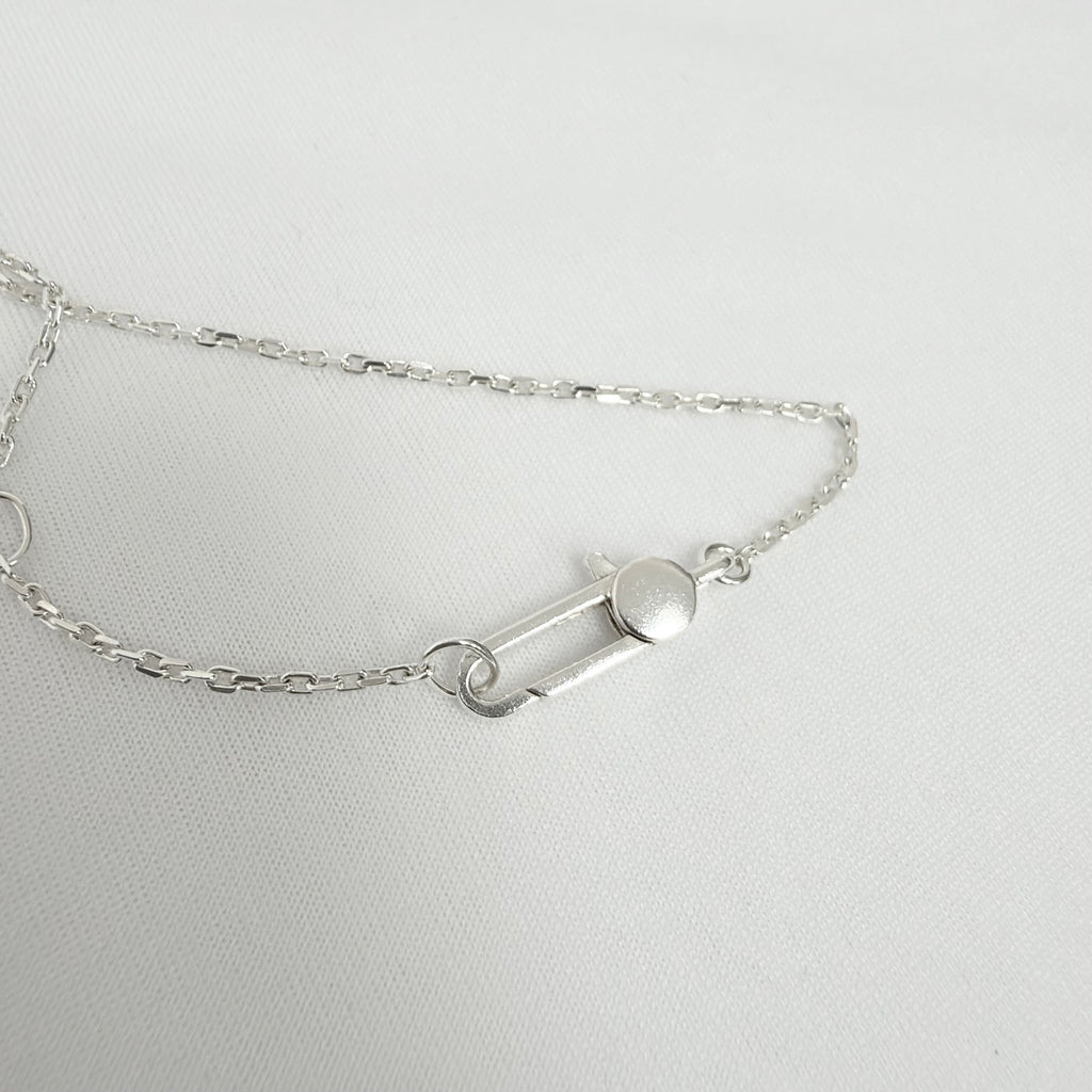 Authentic Gucci Heart Trademark Pendant Sterling Silver 925 Women’s Necklace 48cm