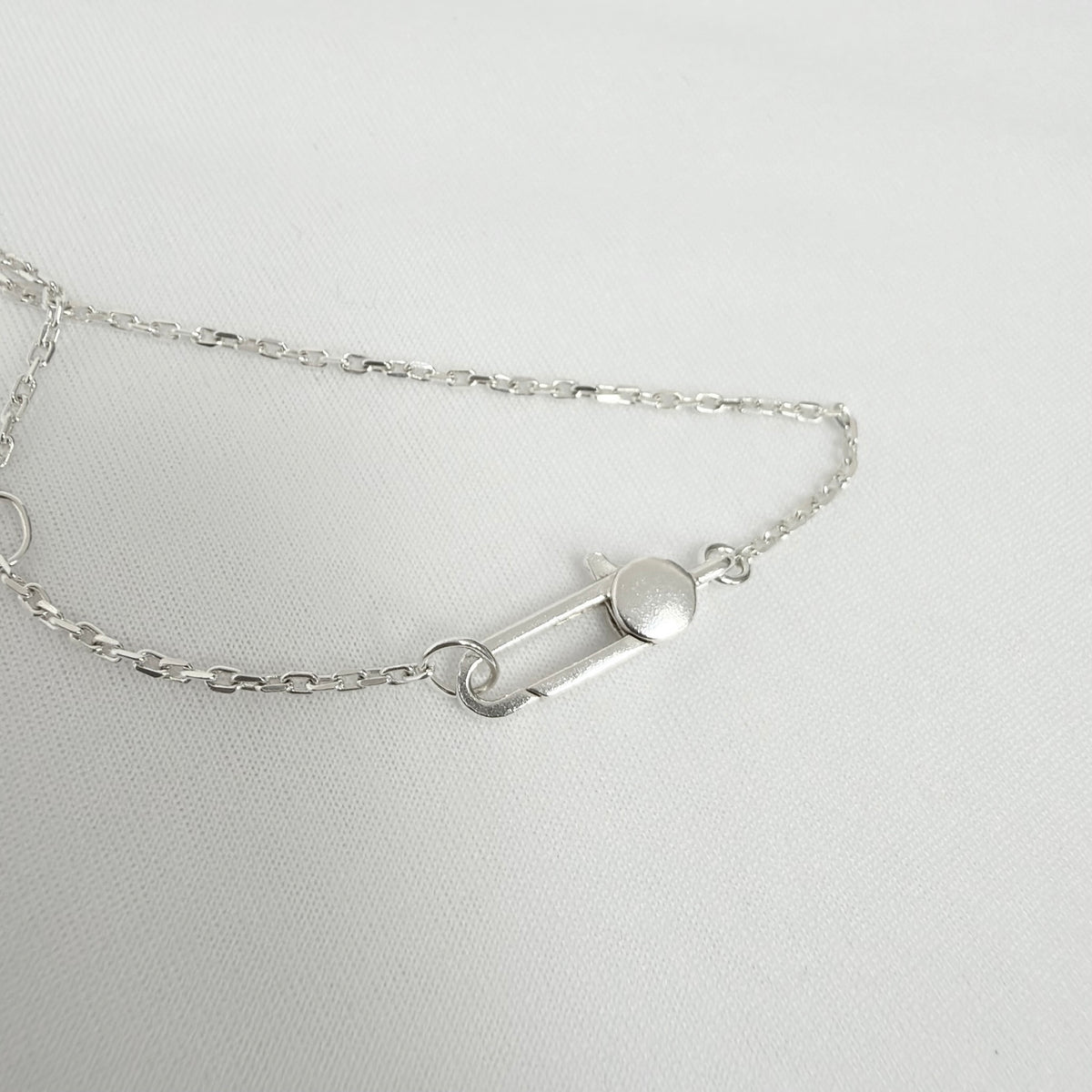 Authentic Gucci Heart Trademark Pendant Sterling Silver 925 Women’s Necklace 48cm