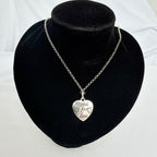 Gucci Blind for Love Heart Pendant 925 Sterling Silver Women's Necklace 18-20 inches With Packaging